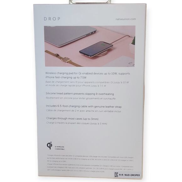Native Union Drop Wireless Charger – Pink – NWT - Picture 2 of 3